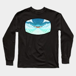 Blue Abronia Mask Long Sleeve T-Shirt